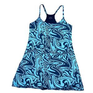 Kitty & Vibe Play Dress in Blue Swirl Size medium Swim and Exercise Dress
